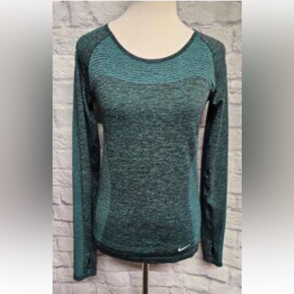 NIKE Dri-FIT Heathered‎ Training Shirt – Green – Size L